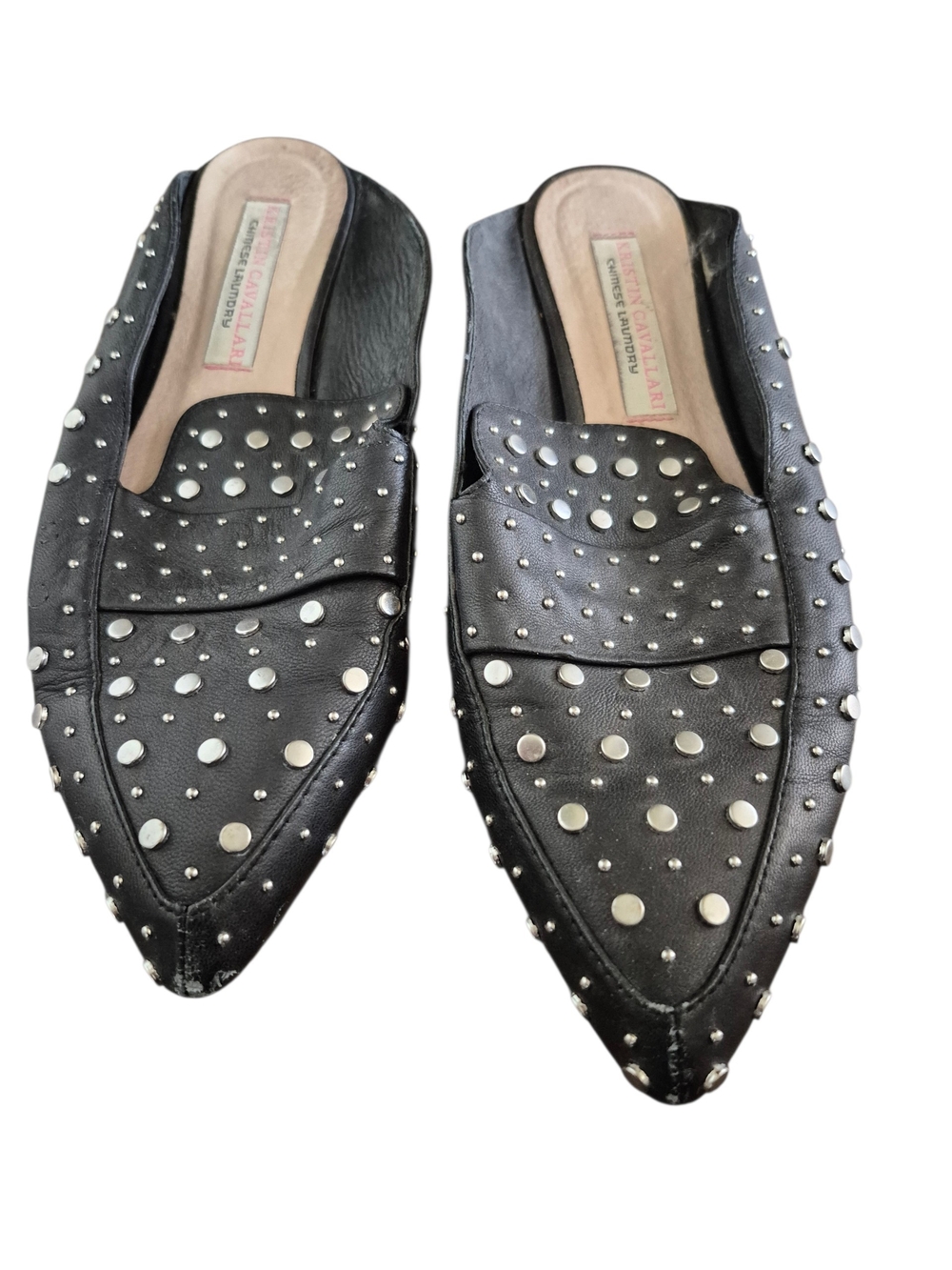 💕Kristin Cavallari Chinese Laundry Black Pointed-Toe Studded Flats💕